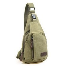 Tas Bodypack Bag Selempang Pria Bahan Jeans - Army Green