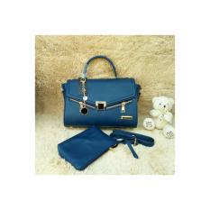 Tas Branded Charles n Keith CK Ashanty Resleting Warna Biru Navy