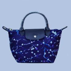 Tas Branded Wanita Longchamp Neo Fantaisie Sakura Small With Long Strap - NavyBlack