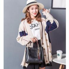 Tas Fashion 222# Import Bag Wanita Korean Style 2in1(ada Gantungan kunci)- Hitam