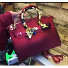 Tas Fashion Wanita JELLY MATTE BIRKIN (maroon)