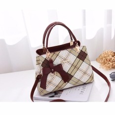 Tas Import Tas Batam Tas Wanita Model Kotak-Kotak Pita High Quality
