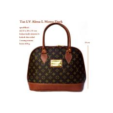 tas kw wanita handbag lv alma mono dark