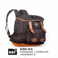 Tas Laptop Pria Coklat-Canvas Cowok Murah-Tas Kerja Pria Sekolah Az