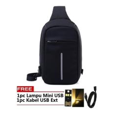 Tas Model XD 02 Ransel Backpack Anti Theft / Maling Laptop Bag Waterproof Punggung FREE LAMPU MINI USB + KABEL