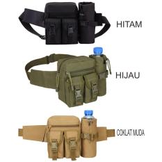Tas Pinggang Dengan Tempat Botol Tactical Army B321 - Hijau