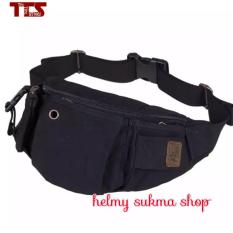 Tas Pinggang Kanvas THE TIME SYORY (TTS) 1823 Hitam (Tas Import- Tas