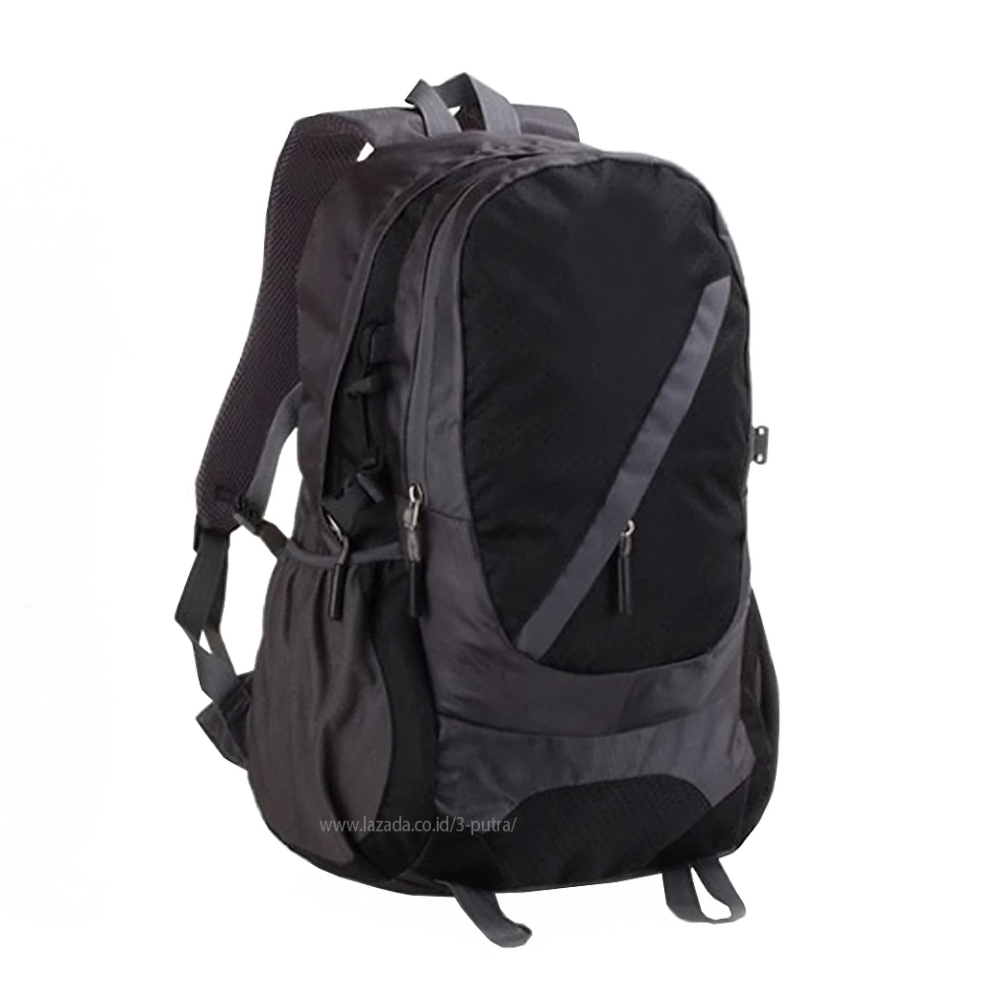 Tas Punggung / Ransel / Backpack / Tas Sekolah / Travel Bag ( 3P Backpack  ) - Black