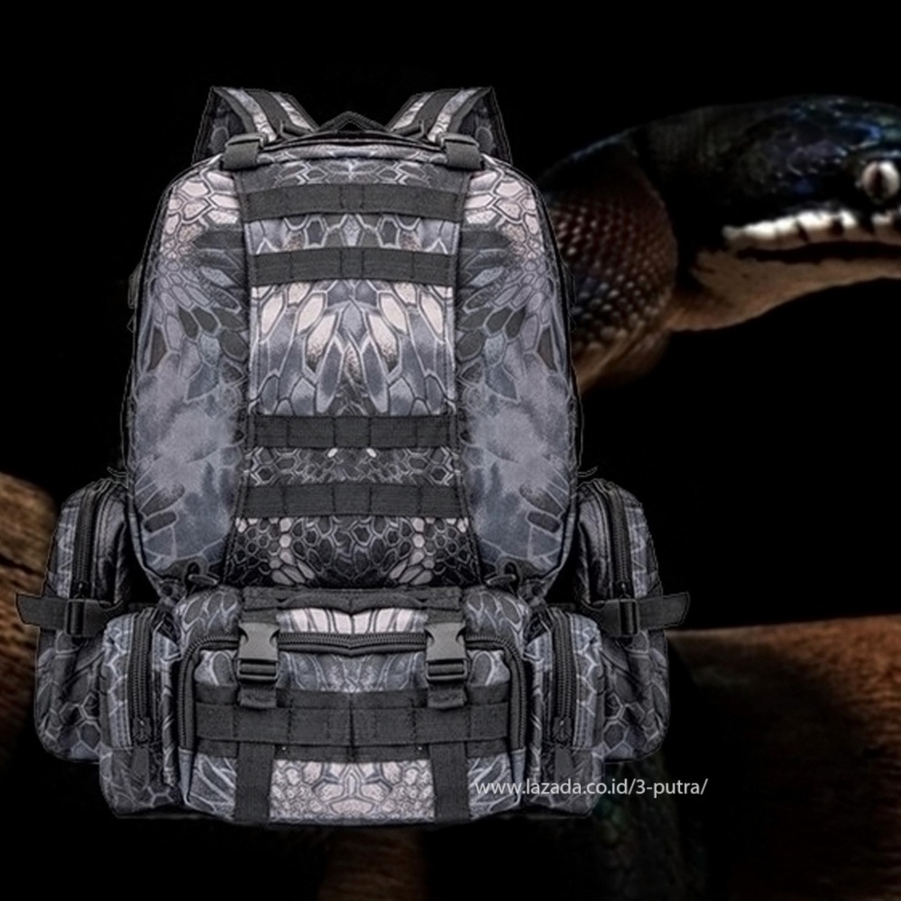 Tas Punggung / Ransel / Backpack / Travel Bag ( Army 3K Snake Series ) - Black