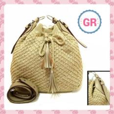 Tas Rajut Serut Fashion Wanita Bahan Nilon Murah Berkualitas Handmade Asli Jogja