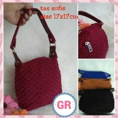 Tas Rajut Wanita Bahan Nilon Murah Berkualitas Tali Virotec Shoulder Bag Handmade Asli Jogja