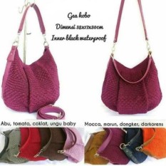 Tas Rajut Wanita Gea Hobo Murah Handmade Cewek Shoulder Bag Asli Jogja Nilon Berkualitas