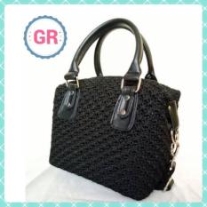 Tas Rajut Wanita Handbag Fashion Rose Mini Handmade Asli Jogja Bahan Nilon Murah Berkualitas