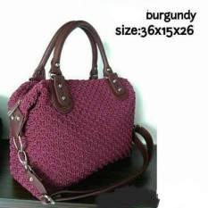 Tas Rajut Wanita Handbag Slempang Bahan Nilon Murah Berkualitas Handmade Asli Jogja