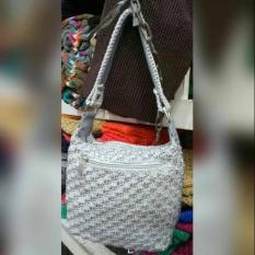Tas Rajut Wanita Model Sling Bag Motif Kipas
