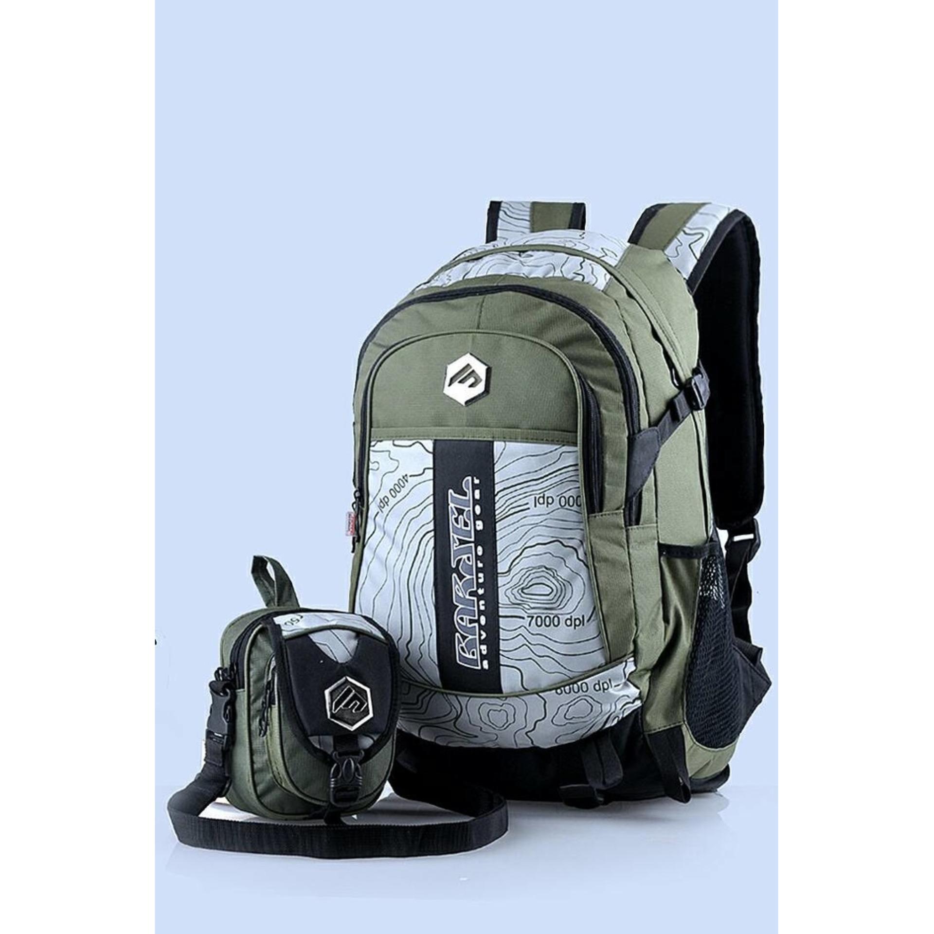 tas ransel bonus tas kecil /tas travel /tas tas ransel kuat / tas kemping pria cowok murah / tas kuliah - kampus pria 