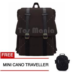 Tas Ransel Braun Fox - Korea M2M Tas Laptop Backpack - Coffee + FREE Tas Selempang Mini Cano Traveller Tas Pria Tas Wanita Tas Sekolah Tas Messenger Tas Slempang Crossbody Man Tas Fashion Pria