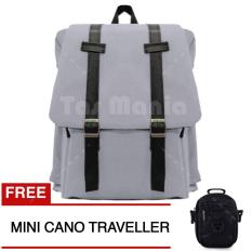 Tas Ransel Braun Fox - Korea M2M Tas Laptop Backpack - Grey + FREE Tas Selempang Mini Cano Traveller Tas Pria Tas Wanita Tas Sekolah Tas Messenger Tas Slempang Crossbody Man Tas Fashion Pria