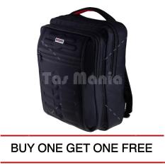 Tas Ransel Gress Emboss Tas Laptop Backpack - Hitam ( BUY ONE GET ONE ) Tas Pria Tas Sekolah Tas Kerja Dailypack Tas Fashion Pria