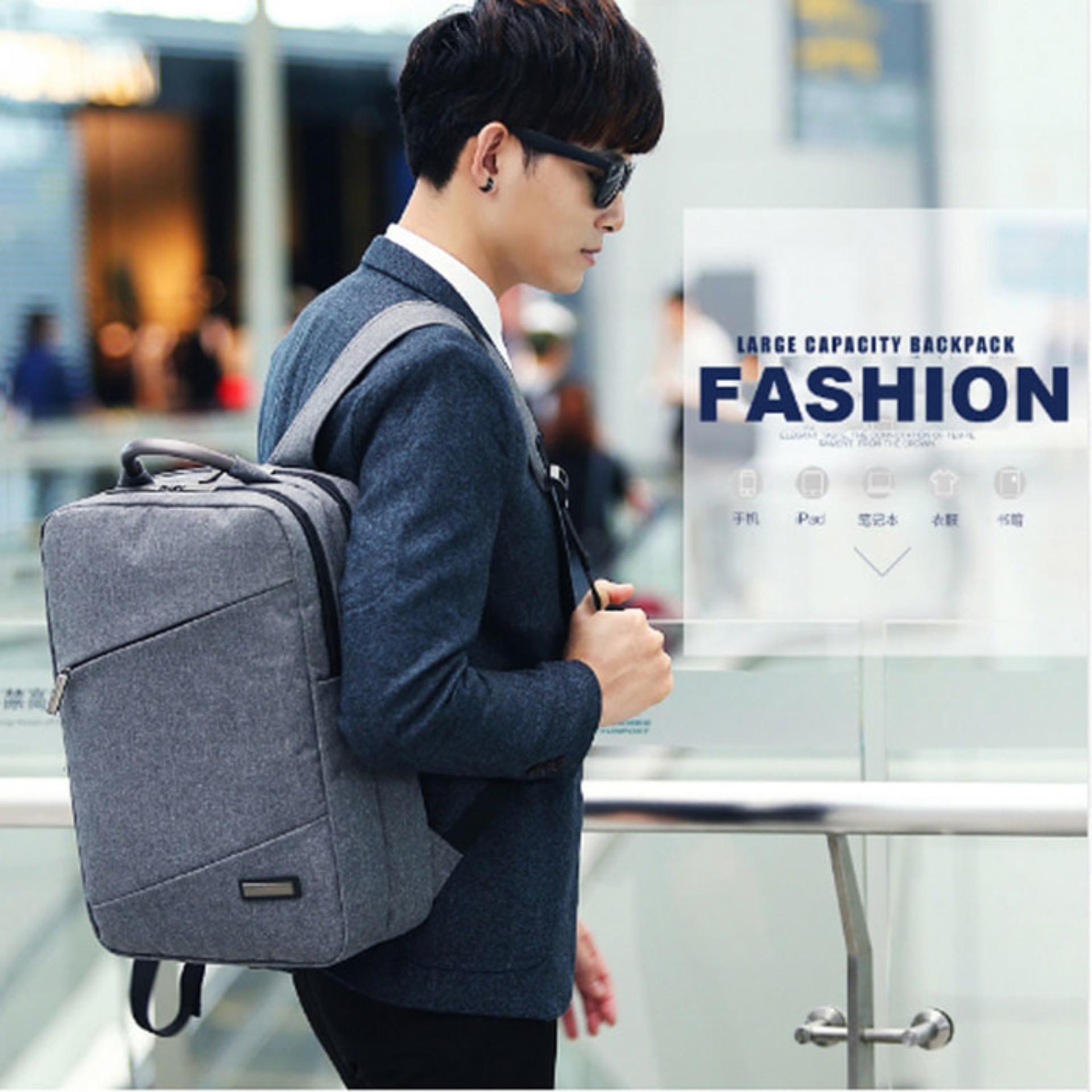  Tas Ransel Laptop Backpack Korean Style Fit To 15.6 Inch