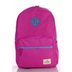 Tas Ransel Laptop Punggung Sekolah Backpack Anak Wanita FREE Rain Cover - HOJA VL4 Fuschia