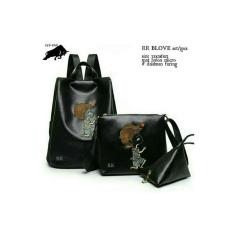 tas ransel paket selempang set wanita remaja anak korea gaul unik lucu