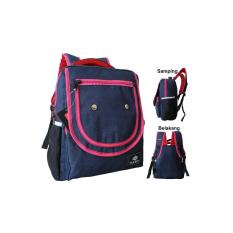 Tas Ransel Punggung Distro Kanvas Jeans Sano Pink Wanita Cewek Bagus