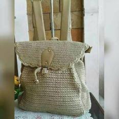 Tas Ransel Rajut Fashion Wanita Handmade Lokal Asli Jogjakarta Menggunakan Bahan Nylon Berkualitas