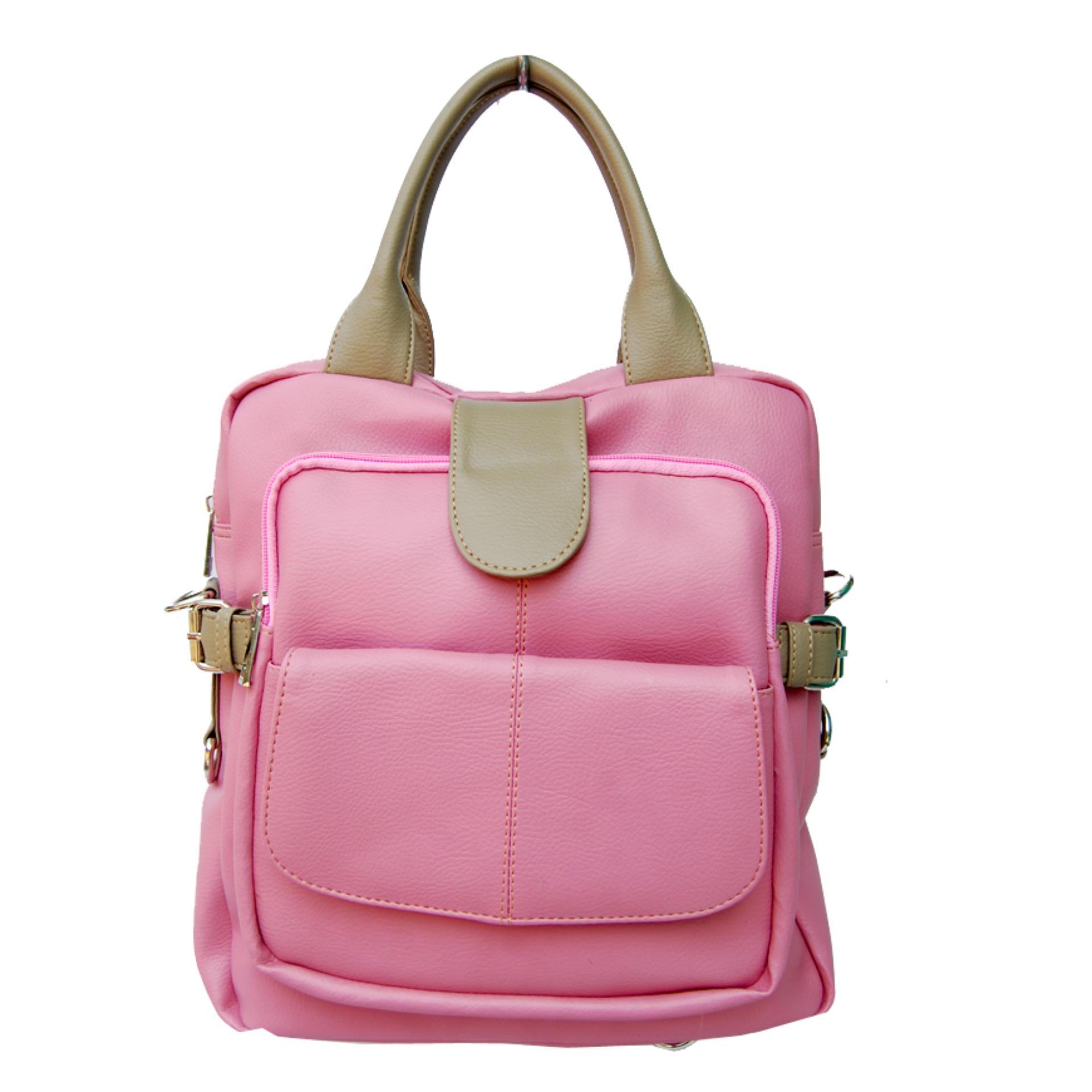 Tas Ransel Selempang Wanita Multifungsi - TR.ADZ 01 Pink