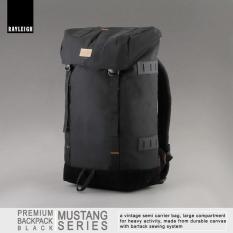 Tas Ransel Semi Carrier Kanvas Vintage Rayleigh Mustang Black - D3bae6