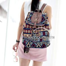 Tas Ransel / Tas Tribal / Tas Batik / Tas Sekolah Anak / Tas Lucu / Tas Fashion / Tas Trendy / JS-019-3 MODEL DUA KANTONG