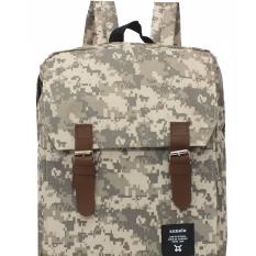 Tas ransel wanita grey motif