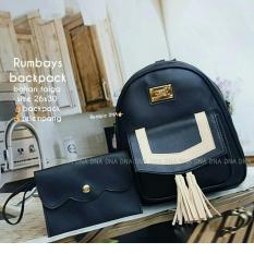 PROMO!!Tas Ransel Wanita Rumbays Backpack Korea Taiga & Ta Selempang/Tas Punggung Wanita/Tas Multifungsi Wanita/Aal Brand