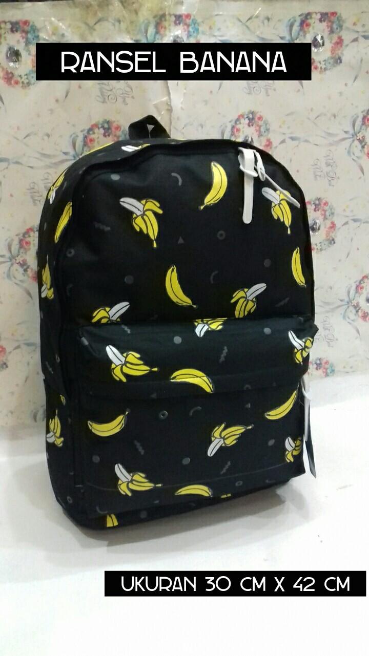 Tas Ransel Wanita Trendy Motif Pisang