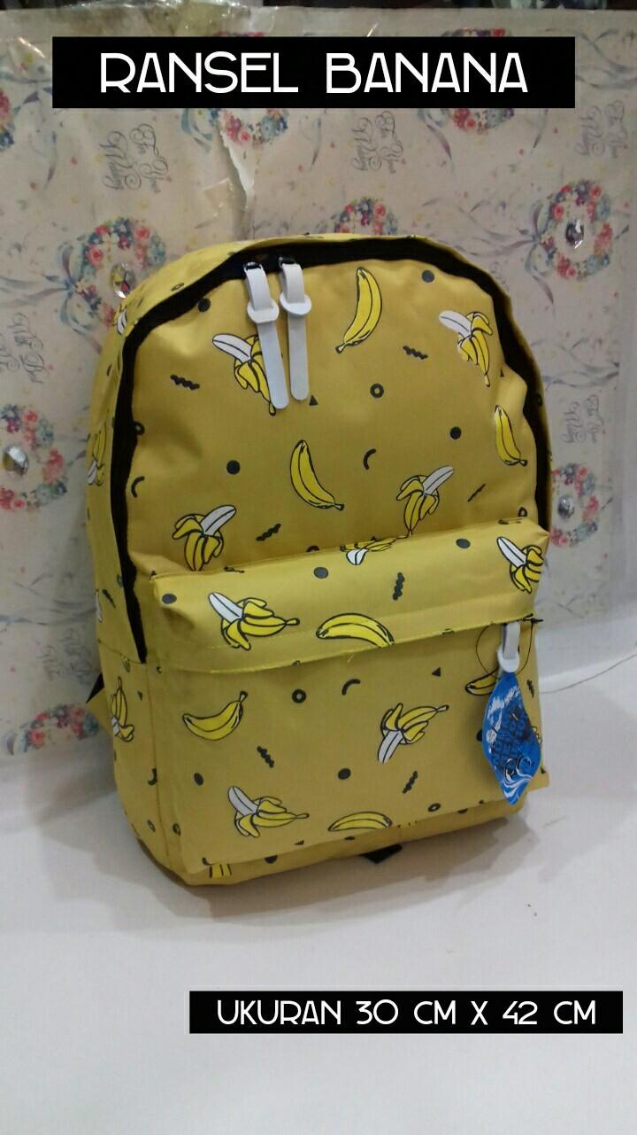 Tas Ransel Wanita Trendy Motif Pisang