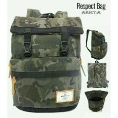 Tas Ransel/Backpack Murah Pria Respect Bag Loreng (7M4T7S5-Ss) Kanvas - Pkciyj