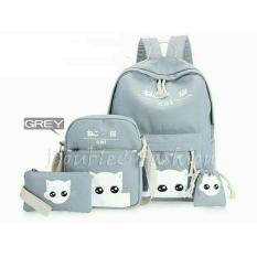 Tas Sekolah Anak 4in1 EYE CAT PINK /Tas Anak/Tas Wanita/Tas Pria/Tas Ransel