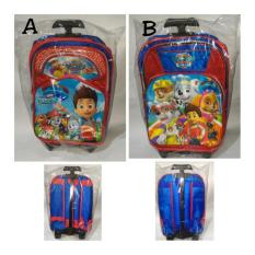 Tas sekolah troli anak SD trolley roda dorong ransel Paw Patrol Series