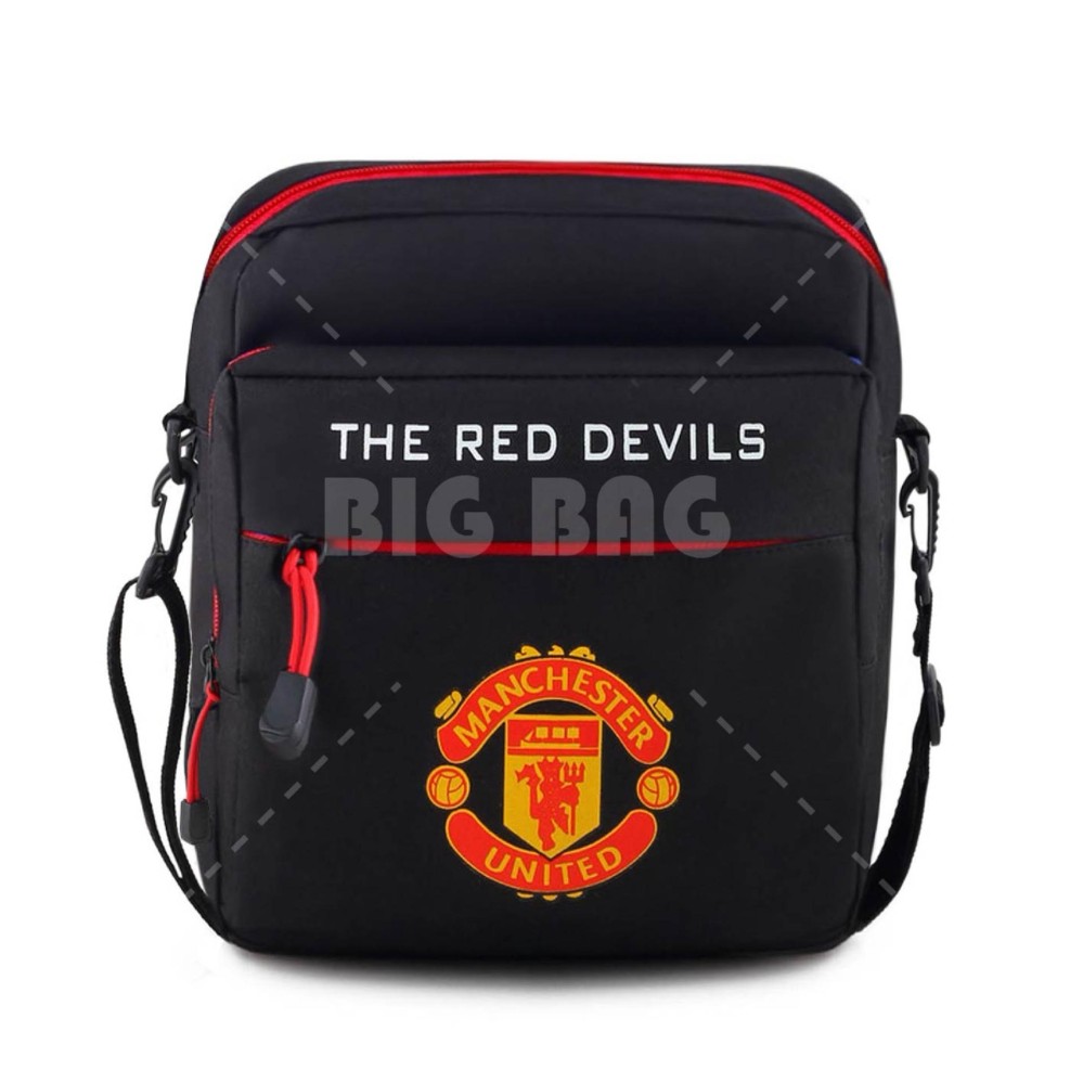 Tas Selempang Bola Pria M.U - The Red Devils Men Soccer Editions - Black