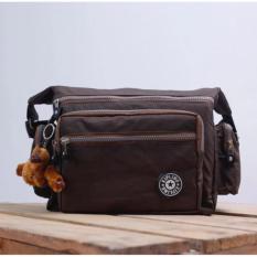 Tas Selempang Kipling Coklat / Tas Pria Wanita Trendy Murah