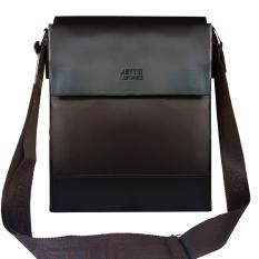 Tas Selempang Kulit Pria PU Leather Asttin Expandable Waterproof Original - Coffee
