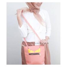Tas Selempang wanita - Harga Grosir - Mata Kuning Peach - PABRIKSLINGBAG