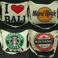 TAS SELEMPANG MOTIF I LOVE BALI - STARBUCKS BALI - BINTANG BALI - HARDROCK BALI - DLL
