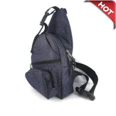 Tas Selempang Pria Kanvas Blue Jeans