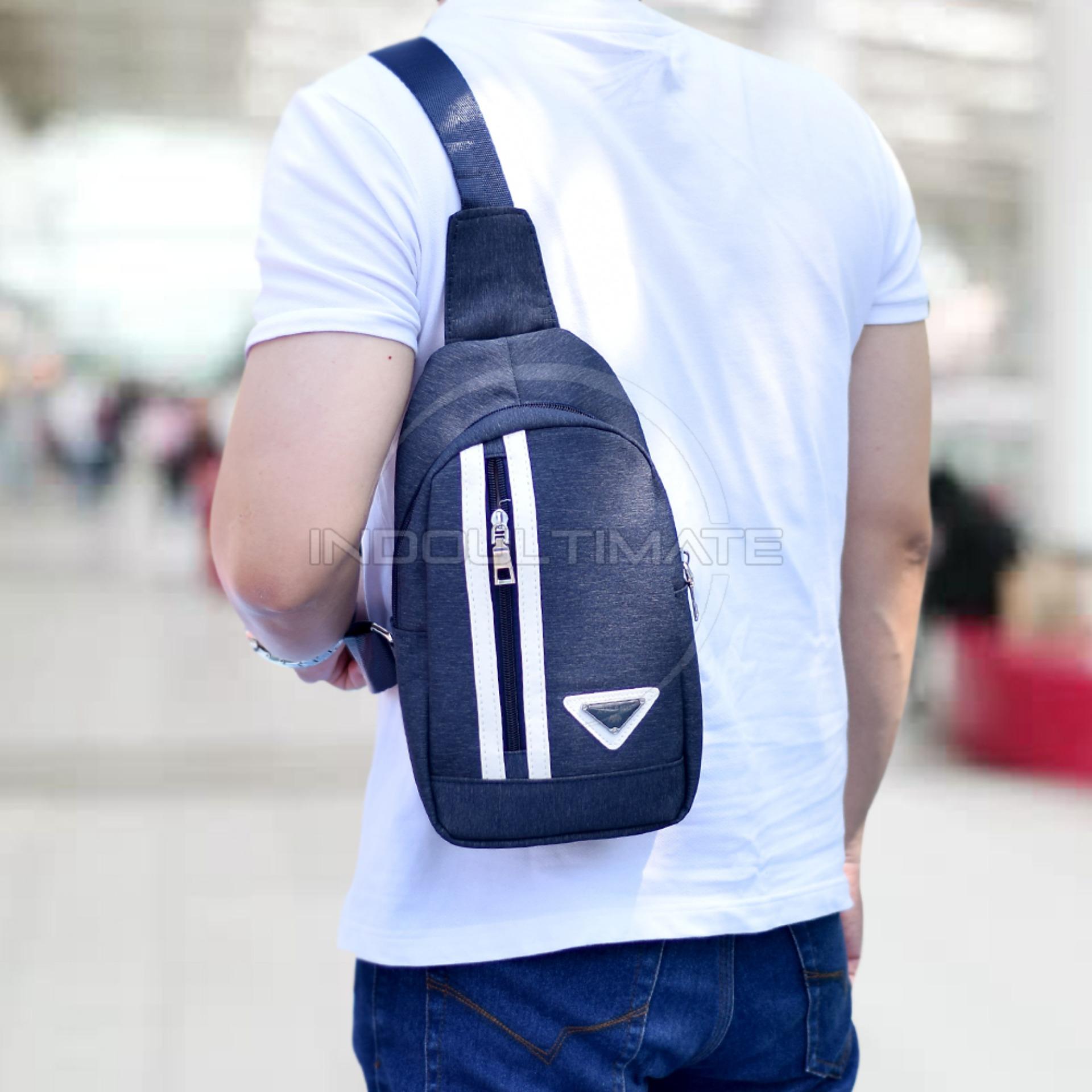 Tas Selempang Pria Kualitas Import/Unisex/Tas Punggung Slempang/Sling Bag FS TB-9356 - Dark Blue