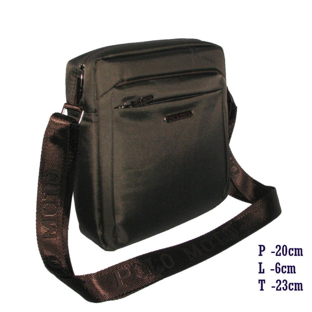  Tas Selempang Pria Polo Vintage  E-003 + Coklat