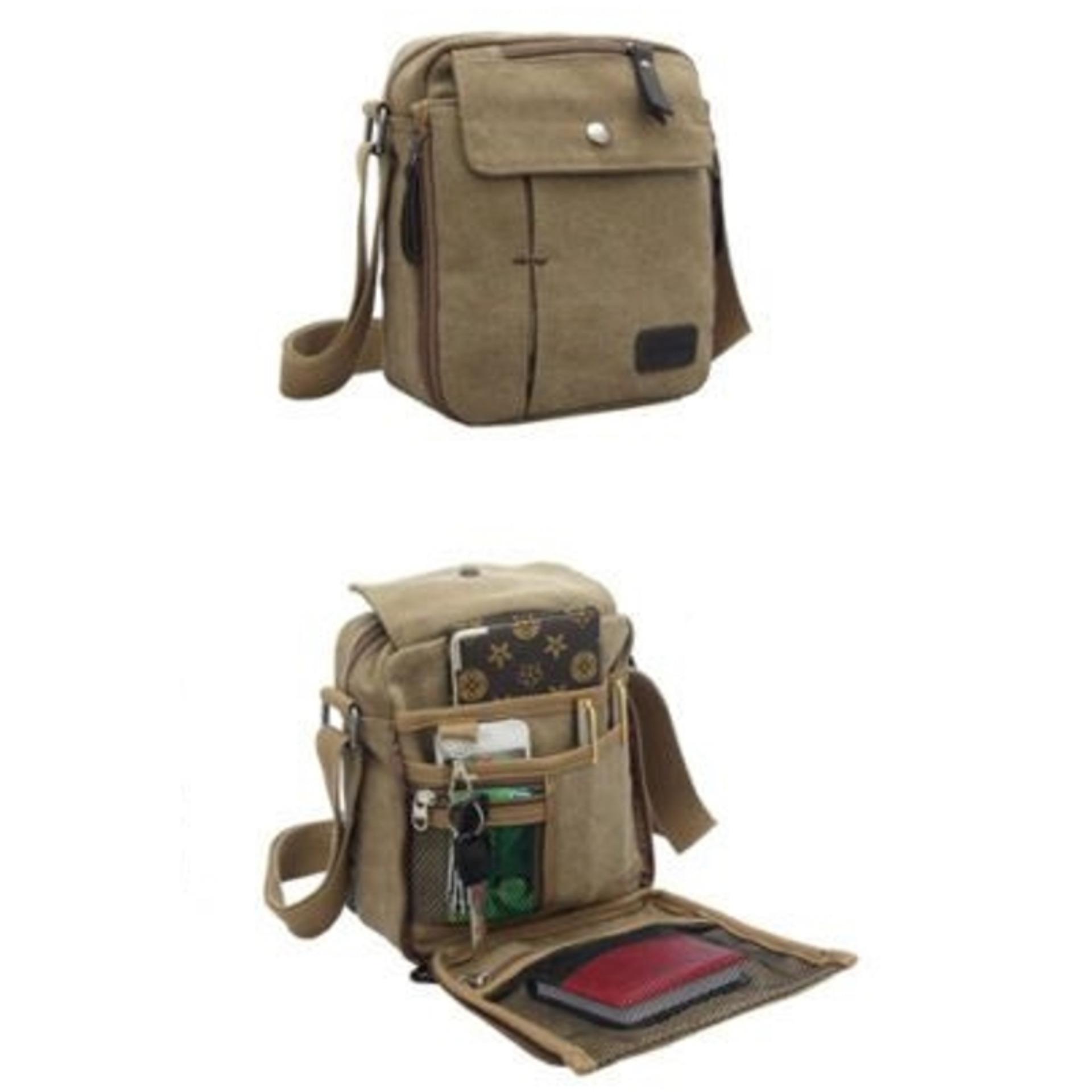 Tas Selempang Slempang Kanvas Pria/ Shoulder Bag