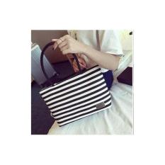 Tas Selempang Sling Bag Import Elegan Cantik Motif Garis Lucu - Fts014