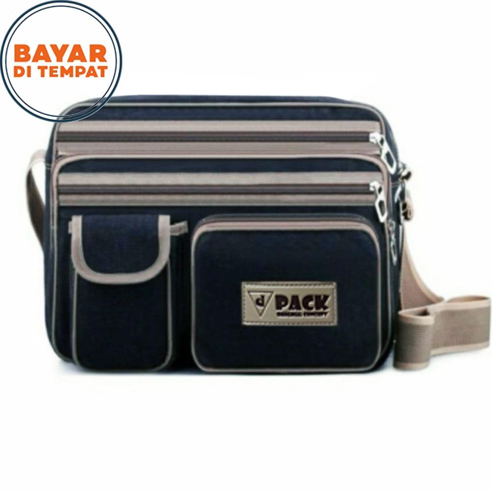 Tas Selempang Tas Messenger Tas Gadget Tas Smartphone Tas Ipad Tas Tab Bahan Kanvas - Black