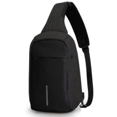 Tas Slempang Anti Maling Non USB Port Handsfree-Hitam